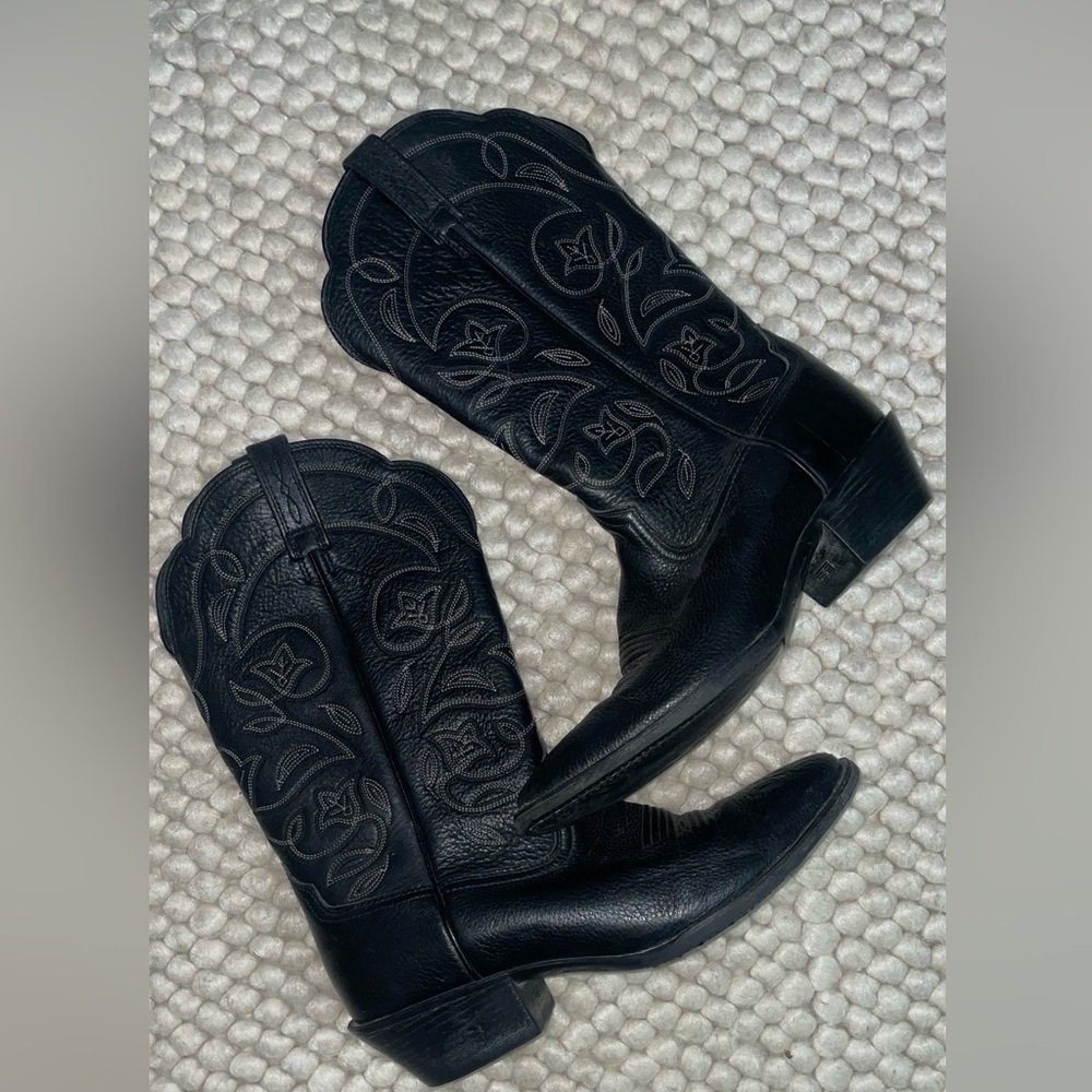 Ariat Black Embroidered Leather Western Boots